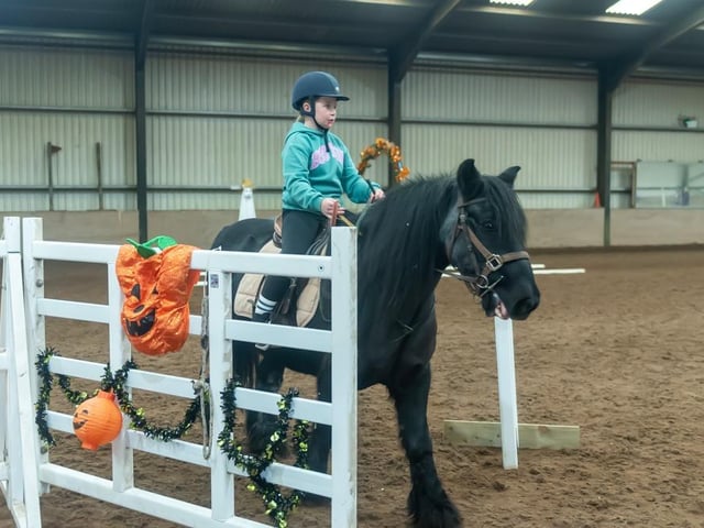 Anna Thompson and Guinness earn 1st place for navigating the Under 13 Obstacle course. (Pic: Equi-Tog)