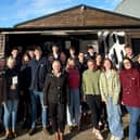 Coleraine YFC members from Udny JAC enjoying a tour of Chestnutt's Farm, Portrush on the first leg of the exchange