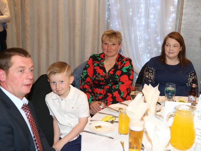 Houston Dunlop, Blair Dunlop, Jean Dunlop and Ruth Fry at the recent Kells and Connor anniversary dinner. Picture: Steven McAuley