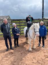 The Mid and West Antrim groups were able to make a donation to Mid Antrim Riding for the Disabled group.