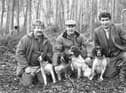 Ulster dogs had a field day in January 1992 at the United Kingdom Spaniel Championships at Clandeboye outside Bangor. Pictured left is Mr Noel Black of Ballymoney with the winner Tanya Bass Special. Centre is Tim Crothers of Lisburn with his dogs, Birdrowe Miss O’Lene and Cresset Melody. Right is Aidan Patterson of Lurgan who handled the second placed dog, Cresset Cristo. Badgercourt Moss owned by Mr P Colclough was third and Glendivitt Serc owned by Mr Barry Mogg and bred by Mr Victor McDevittt of Saintfield was fourth. Picture: News Letter archives