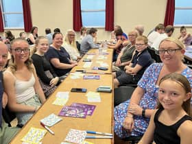 The Kenny and Gibson families getting ready for bingo which was organised by Kells and Connor YFC. Picture: Kells and Connor YFC