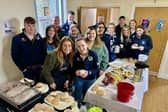 Holestone YFC members at at the big breakfast which was held by the club. YFC. Picture: Holestone YFC