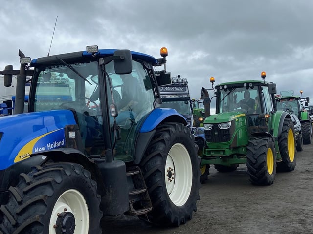 Some of the tractors which took part