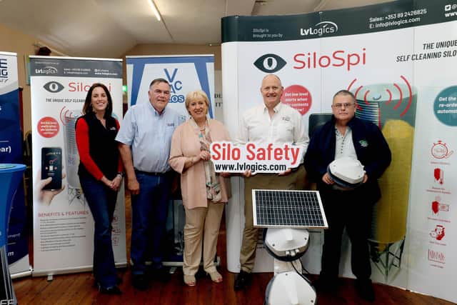 Pictured at McAree Engineering during the visit of Minister Heather Humphreys were L2R:  Claire and Vincent McAree, McAree Engineering ,Ballinode, Co. Monaghan with Minister Heather Humphreys, Barry Finnegan, Lvlogics Ltd, Oldcastle, Co. Meath and Rónán Mac an tSaoir, Teagasc Agricultural College, Ballyhaise, Co. Cavan.
