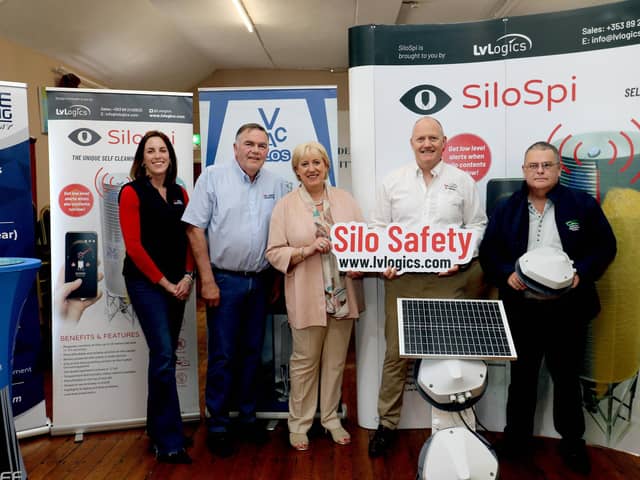 Pictured at McAree Engineering during the visit of Minister Heather Humphreys were L2R:  Claire and Vincent McAree, McAree Engineering ,Ballinode, Co. Monaghan with Minister Heather Humphreys, Barry Finnegan, Lvlogics Ltd, Oldcastle, Co. Meath and Rónán Mac an tSaoir, Teagasc Agricultural College, Ballyhaise, Co. Cavan.