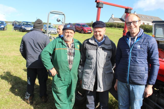These locals enjoyed a chat at the Ballyward Vintage Day (from left) Malcolm Steele, Harold and Phillip Truesdale