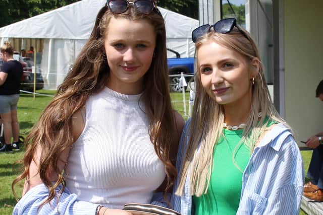 Keziah Finch, from Poyntzpass and Rachel McClelland, from Tandragee, enjoying their day at Lurgan Show.