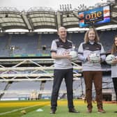 The Alltech ONE World Tour stop in Dublin will take place at Croke Park on June 19-20. Left to right: Cathal McCormack, country manager of Alltech Ireland; Dr.
Mark Lyons, president and CEO of Alltech; and Orla McAleer, chief marketing officer of Alltech