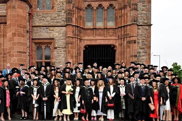 Some of the first medical graduates to qualify in Londonderry.