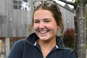 Level 3 Agriculture student Zara Simpson form Hillsborough enjoys applying her passion for the dairy sector during her studies at Greenmount Campus.