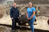 Lauren McKeown, ruminant nutritionist with Fane Valley Feeds pictured alongside YFCU AERA committee member, Emma Ross