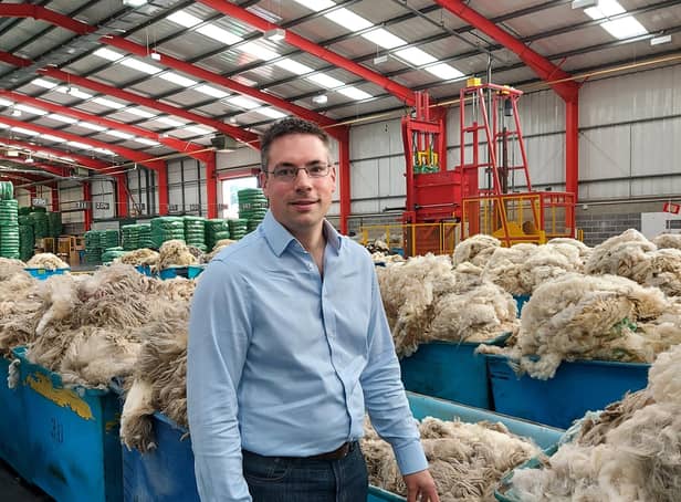 Andrew Hogley, CEO of Ulster Wool at the depot