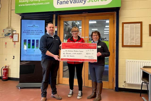 AFM Katrina Hughes and Fane Valley Stores, Ballymena, Staff. (Pic: AANI)
