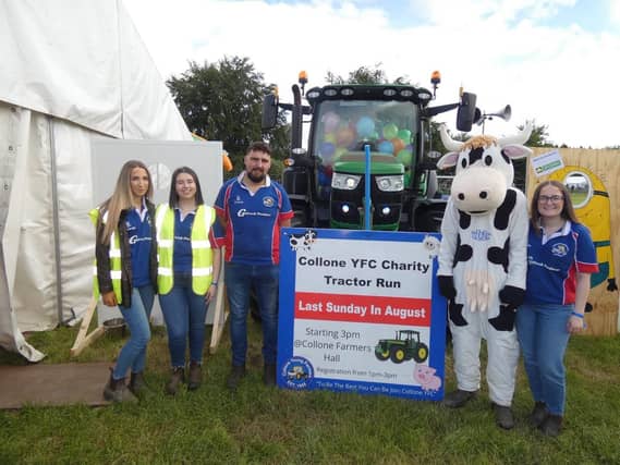 Collone YFC members representing their club at the show