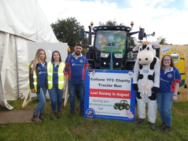 Collone YFC members representing their club at the show