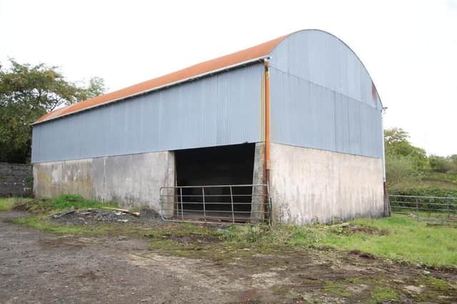 Located on the Breckenhill Road, Doagh, Ballyclare, this holding includes a concrete yard with two silos. There are also two lean-tos, with one housing cattle cubicles. Image: www.mckinneys.uk.com