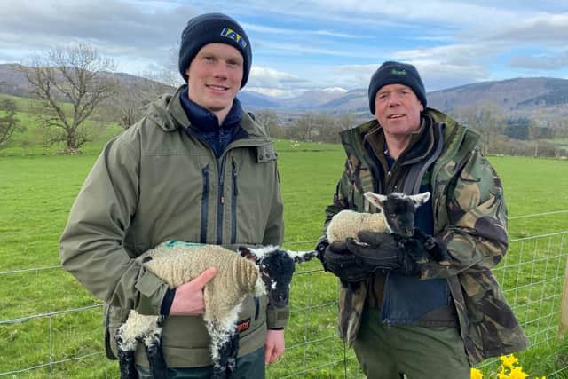 Calum McDiarmid and son Matt, Mains of Murthly, Aberfeldy are set to appear in the video. (Pic: RSABI)