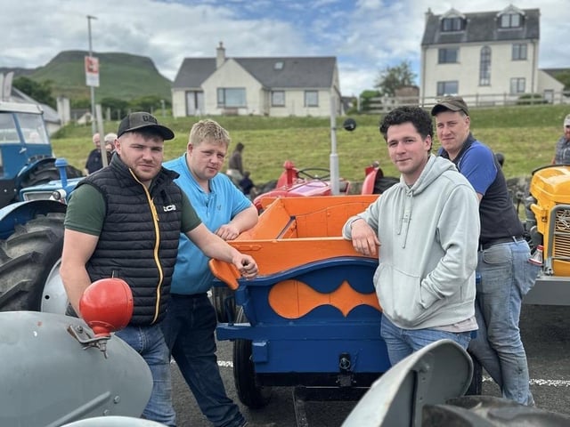 Glens bank holiday tractor run in Cushendall