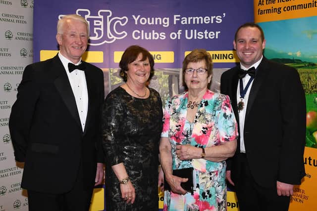 James Kennedy, Dr Christine Kennedy OBE, NFU Mutual Charitable Trust non-executive director with YFCU patron, Pam Robinson and YFCU president, Peter Alexander