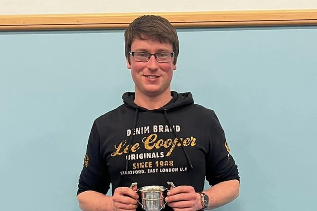 Paul Cottney from Hillsborough YFC who attended the club's recent parents night. There was many prizes and awards to be won as well as a raffle with some great prizes as well