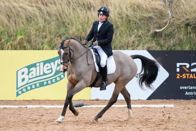 Denis Currie riding Arodstown Aramis, winners of the Novice Dressage. (Pic: Tori OC Photography)