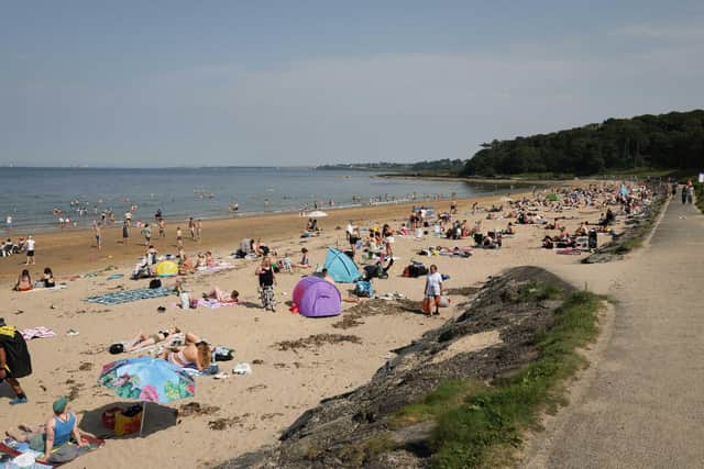 General view of Helens Bay beach in County Down