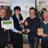 Mid Antrim group manager Robert McMullan, Kathryn McKeown United Feeds, NI silage competition winner dairy section, Ian and Dessie Maybin.