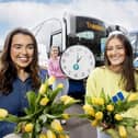 Jess, Aileen and Ellie celebrating spring with Translink. (Pic: McAuley Multimedia)