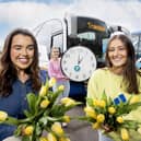 Jess, Aileen and Ellie celebrating spring with Translink. (Pic: McAuley Multimedia)