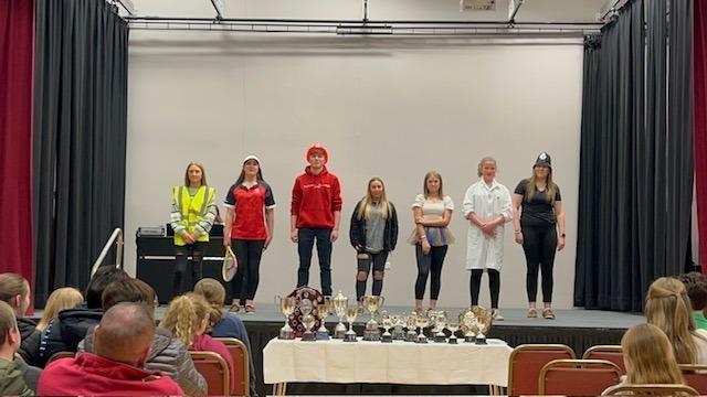 Rathfriland YFC members taking part in the sketch ‘If I were not’ . Picture: Rathfriland YFC