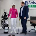Leona Maguire pictured with Colin Kelly, Group CEO, Lakeland Dairies. Picture by Patrick Bolger