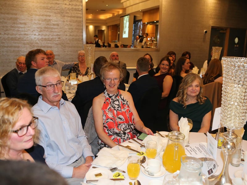 Kirsty Hill, John and Francis McNeice and Vera Kirk at the recent Kells and Connor anniversary dinner. Picture: Steven McAuley
