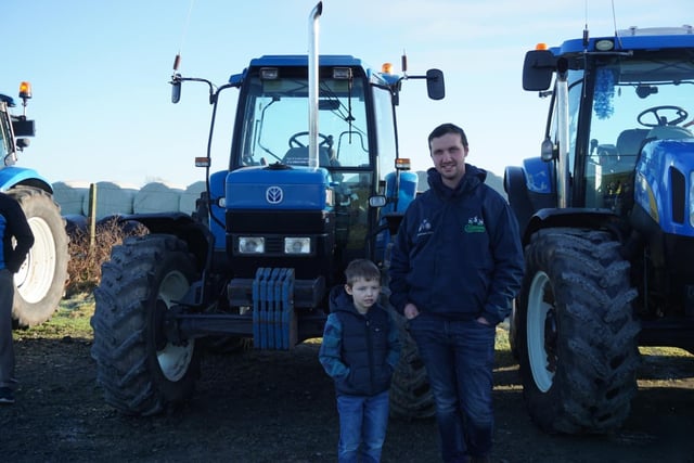 Stewart and Bobby Gracey at the tractor and truck run. Picture: Rathfriland YFC