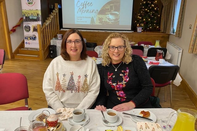 Joanne and Julie, family of current members supporting Bleary YFC coffee morning. Picture: Submitted