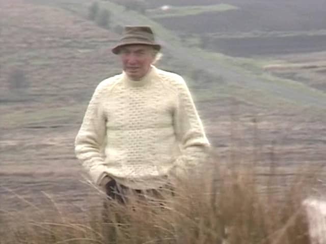 Michael Duffy is pictured presenting The Ulster Way - Roe, Bog and Sperrin from 1985. Picture: Northern Ireland Screen’s Digital Film Archive