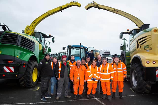 Organisers and volunteers pictured at an agricultural dyno day held recently at Kirkistown Race Circuit that raised in excess of £10,000 for charity. (Photo by Graham Baalham-Curry)