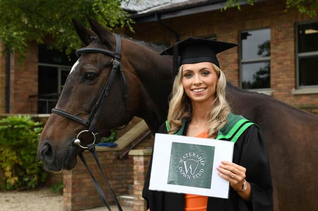 Zoe Gillen (Kingscourt, Co Meath) celebrating her CAFRE graduation and looking forward to taking up her new position as intern at Watership Down Stud (Berkshire) in July, followed by six months at Kiltinan Castle Stud (Fethard) in January 2023