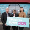 John McGrillen, CEO of Tourism Northern Ireland, Economy Minister Dr Caoimhe Archibald and Alice Mansergh, CEO of Tourism Ireland.