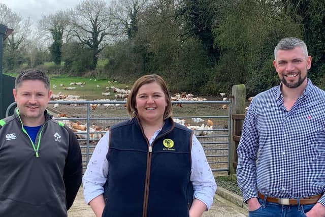 New group chair Jonathon Tuft and vice chair Gareth Murray with group manager Janette Stirling.
