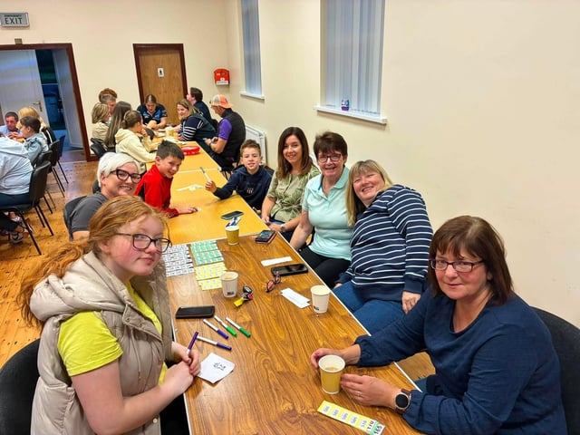 The Dunlop family at the Kells and Connor YFC bingo night