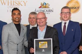 Kyllin Vardhan, marketing manager, James Roberts, head of EMEA, Michael Morris, international sales director and Jamie Cotter, brand manager from Hinch Distillery. Picture: Submitted