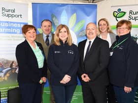 Christine Kennedy,  NFU Mutual Charitable Trust, Jim McLaren, NFU Mutual Charitable , Veronica Morris, CEO Rural Support, Martin Malone, NFU Mutual Charitable Trust, Gillian Reid,  Head of Farm Support, Rural Support and Gemma Daly, Chair of the board, Rural Support.