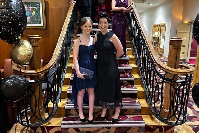 Elaine Trimble and Elizabeth Millar at the Tynan and Armagh Foxhounds hunt ball