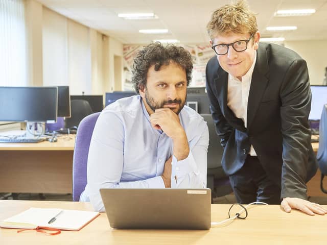 Hold the Front Page - Nish Kumar and Josh Widdicombe continue their quest to become local newspaper journalists. In this episode they’re in Blackpool where they encounter landscape painters, rugby legends, mysterious role players and a terrifying storm before furiously chasing the Prime Minister across town, all in the name of landing a front page story.