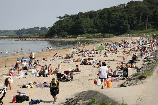 General view of Helens Bay beach in County Down