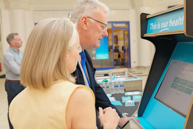 This is our health Health Minister Mike Nesbitt and Bronagh Donnelly from PHA use the retro arca