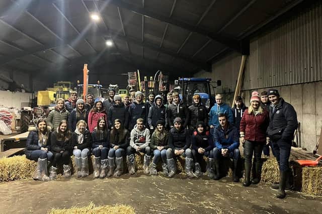 Members from Bleary YFC who attended a farm tour to the Dobson's farm
