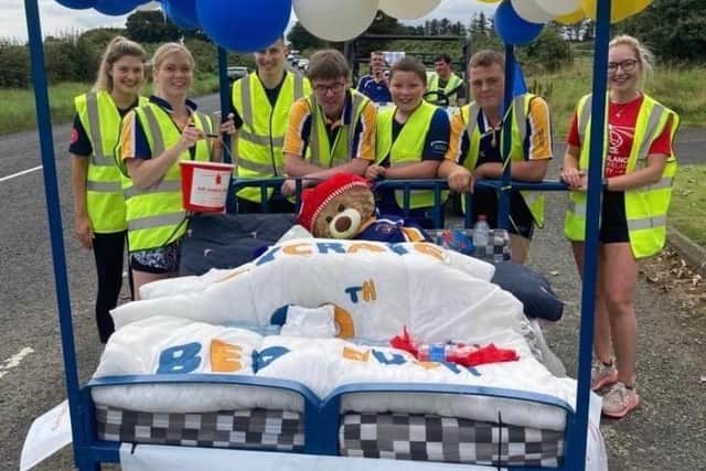 The first event was a bed push for the 80 years of the club spanning almost 30 miles. (Pic supplied by AANI)