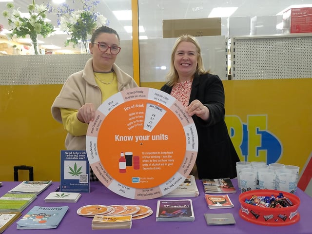 Pamela Keery (on the right) and representative from the Belfast Drug and Alcohol Coordination Team (BDACT).